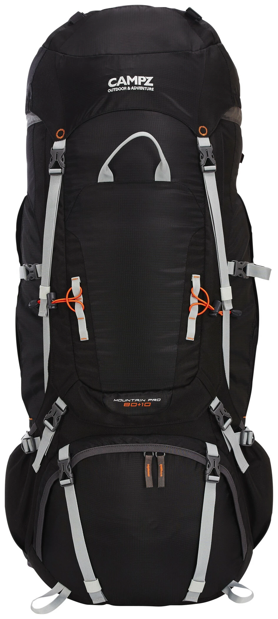 CAMPZ Mountain Pro 80+10l Rugzak, Zwart 3 CAMPZ Mountain Pro 80+10l Rugzak, Zwart