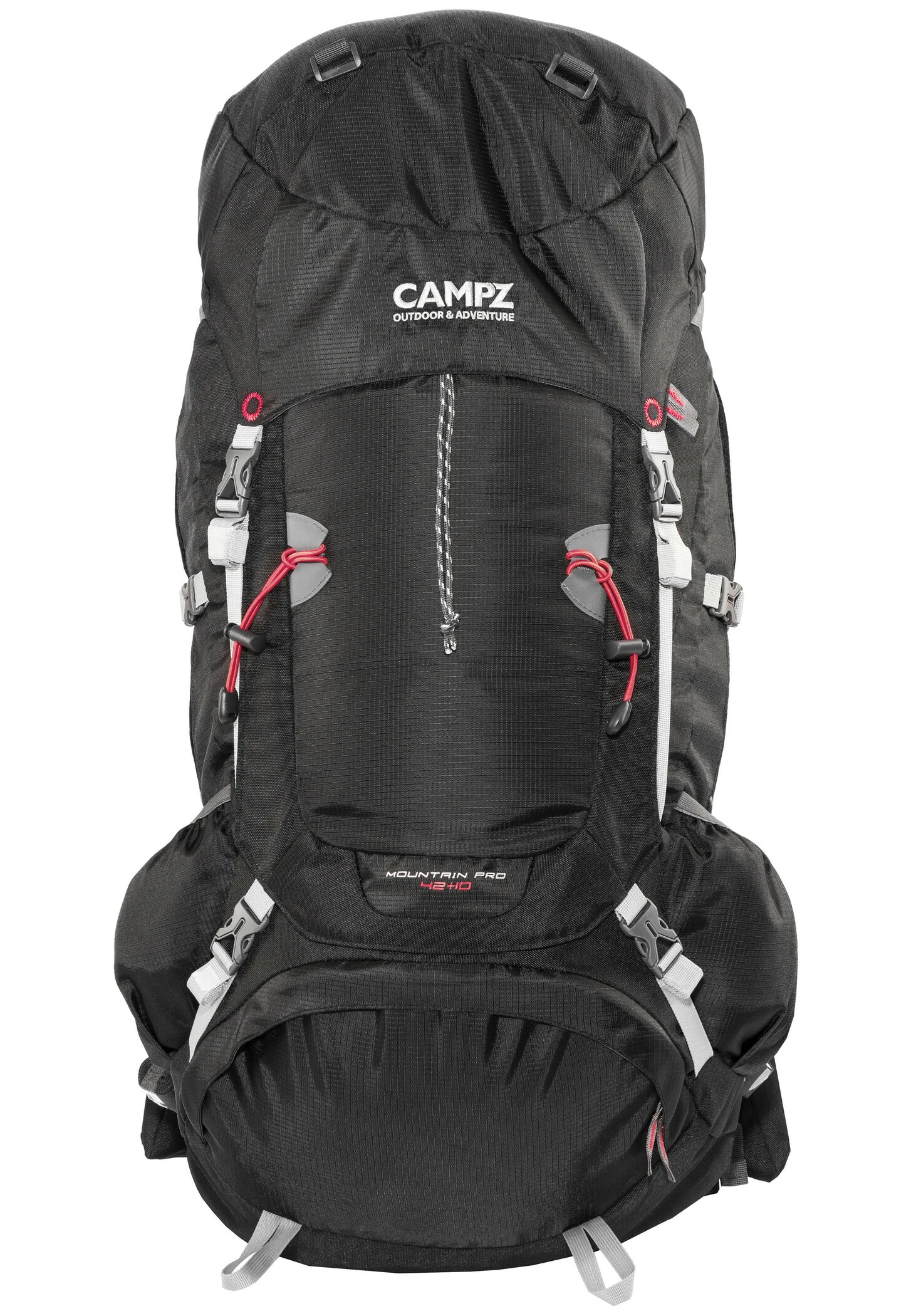 CAMPZ Mountain Pro 42+10l Rugzak, Zwart 3 CAMPZ Mountain Pro 42+10l Rugzak, Zwart